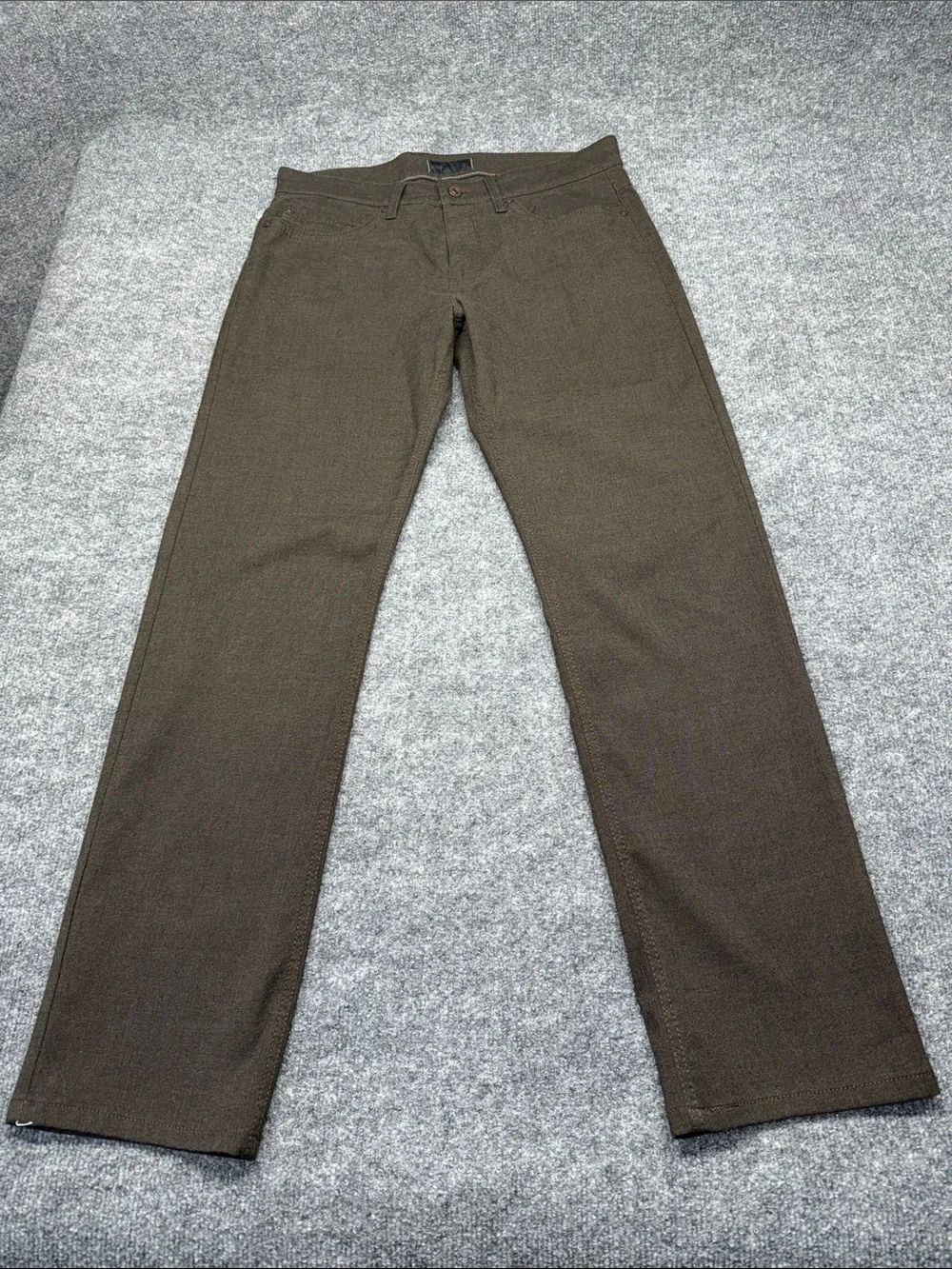 Men's Brown Regular Fit Straight-Leg Chinos